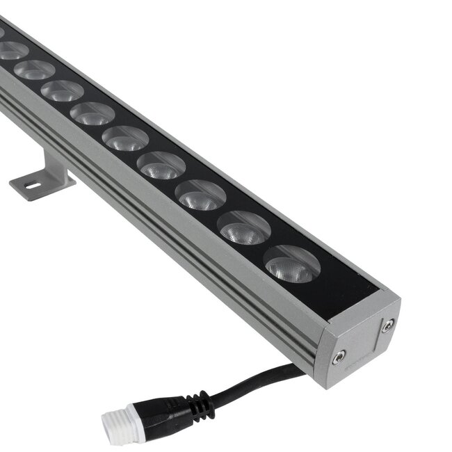 WASHERPANDA 999-0272 Μπάρα Φωτισμού Wall Washer LED 36W 3960lm 15° DC 24V Αδιάβροχο IP67 Θερμό Λευκό 2700K Dimmable - Bridgelux SMD Chip - Γκρι Ανθρακί - Μ100 x Π4 x Υ3cm - 3 Χρόνια Εγγύηση - 6
