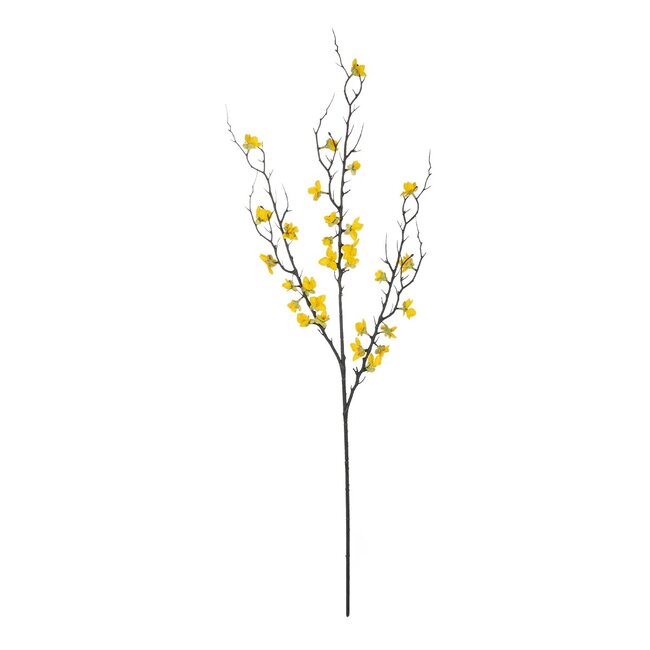 Artificial Garden YELLOW JUNGLE GERANIUM BLOSSOM BRANCH 21460 Τεχνητό Διακοσμητικό Κλαδί Κίτρινο Γεράνι Y95cm