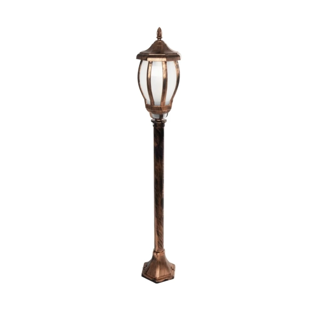 VERDI 203-0236 Vintage Επιδαπέδιο Φωτιστικό Κολωνάκι Κήπου Μονόφωτο 1 x E27 IP44 Χάλκινο & Διάφανο Πλαστικό - Μ17 x Π17 x Υ104cm VERDI 203-0236 Vintage Επιδαπέδιο Φωτιστικό Κολωνάκι Κήπου Μονόφωτο 1 x E27 IP44 Χάλκινο & Διάφανο Πλαστικό - Μ17 x Π17 x Υ104cm