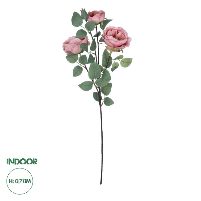 Artificial Garden HOT PINK CLIMBING ROSE BRANCH 21185 Τεχνητό Διακοσμητικό Κλαδί Τριαντάφυλλο Έντονο Ροζ Y70cm