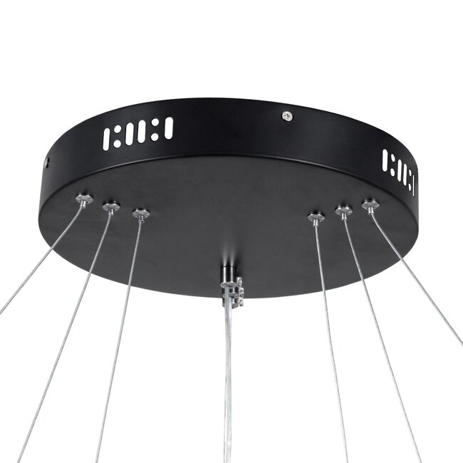 kelvo® NEMESIS KLV-101-0220-V2 Κρεμαστό Φωτιστικό Οροφής LED 120W 12000lm 180° AC 220-240V IP20 Ρυθμιζόμενο Λευκό CCT με Χειριστήριο από 2700K έως 6000K Dimmable - Lumileds SMD Chip - Μαύρο Ματ - Μ80 x Π80 x Υ80cm - 3 Χρόνια Εγγύηση - 9