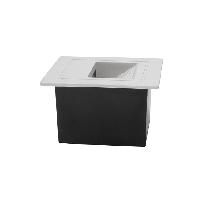 kelvo® STEPART KLV-101-0079 Μοντέρνο Χωνευτό Φωτιστικό Σκαλοπατιού - Διαδρόμου LED 3W 375lm 45° AC 220-240V Αδιάβροχο IP65 Θερμό Λευκό 2700K - Lumileds SMD Chip & TÜV SÜD Driver - Λευκό Ματ - Μ8.5 x Π5 x Υ8.5cm / Q6.72 x 6.72cm - 5 Χρόνια Εγγύηση - 5