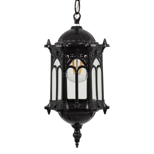 DARCY 00655 Vintage Κρεμαστό Φωτιστικό Οροφής με Ντουί 1 x E27 AC 220-240V IP20 - Μαύρο - Μ15.5 x Π15.5 x Υ32.5cm - 4
