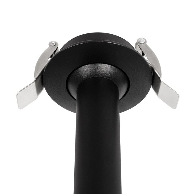 kelvo® DALE KLV-101-0386 Χωνευτό Κινούμενο Φωτιστικό Downlight Σποτ LED 5W 625lm 38° AC 220-240V IP20 Θερμό Λευκό 2700K - Bridgelux COB Chip & TÜV SÜD Driver - Μαύρο Ματ - Μ6.4 x Π6.4 x Υ20cm / Q5.5cm - 5 Χρόνια Εγγύηση - 9