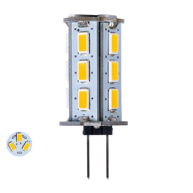 76134 Λάμπα LED G4 SMD 5630 5W 500lm 320° DC 12-24V IP20 Φ1.8 x Υ4.3cm Θερμό Λευκό 2700K Dimmable - 2 Χρόνια Εγγύηση - 4
