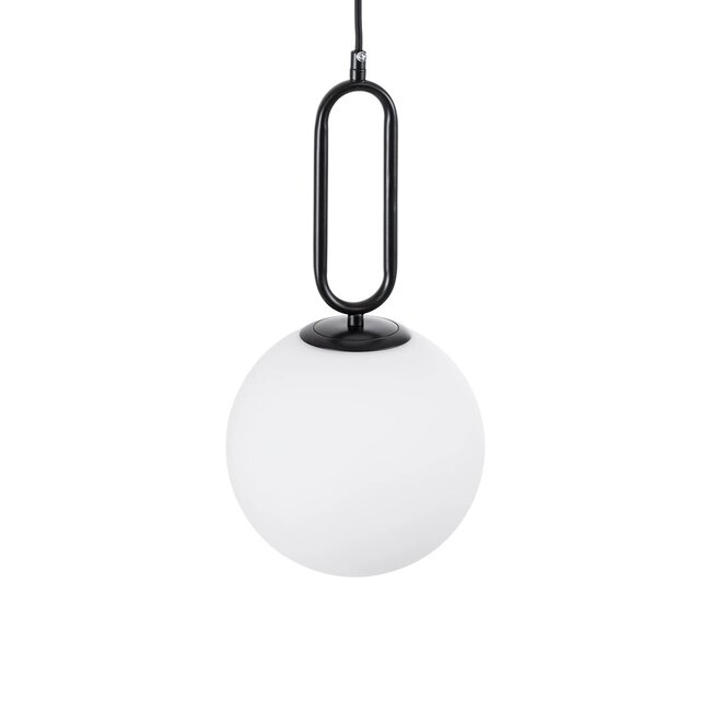 kelvo® BELLISSIMO KLV-101-0373 Κρεμαστό Φωτιστικό Οροφής για Λάμπα με Ντουί E27 AC 220-240V IP20 - Μαύρο Ματ & Λευκό - Μ20 x Π20 x Υ42cm - 6