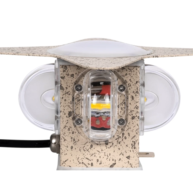  WALLLIGHT-CINA 90658 Μοντέρνο Φωτιστικό Τοίχου - Απλίκα LED 10W 1100lm 10° AC 220-240V Αδιάβροχο IP65 Θερμό Λευκό 2700K - CREE COB Chip & TÜV SÜD Driver - Μπεζ - Μ18.5 x Π18.5 x Υ8.5cm - 3 Χρόνια Εγγύηση - 7