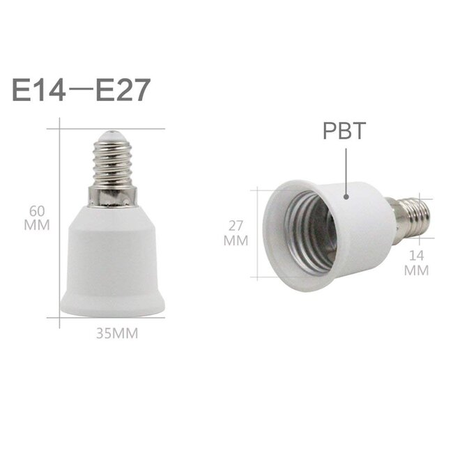 Πλαστικός Αντάπτορας από E14 σε E27  78974 - 9