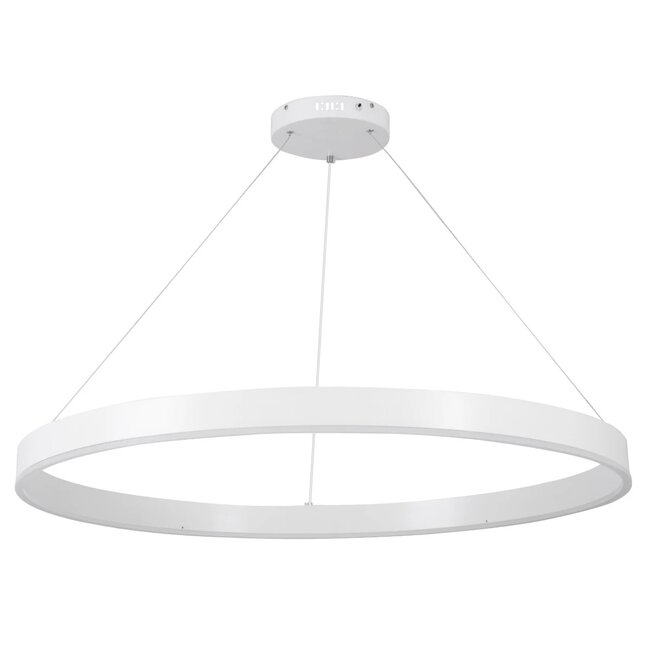 kelvo® VENOM KLV-101-0194 Κρεμαστό Φωτιστικό Οροφής LED 75W 7500lm 120° AC 220-240V IP20 Ρυθμιζόμενο Λευκό CCT με Χειριστήριο από 2700K έως 6000K Dimmable - Lumileds SMD Chip - Λευκό Ματ - Μ100 x Π100 x Υ6.5cm - 3 Χρόνια Εγγύηση