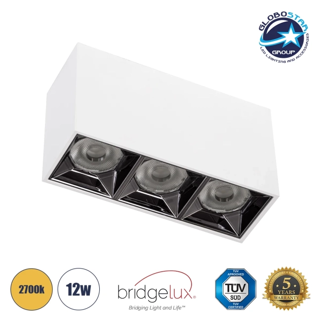 LUMINAR 60327 Downlight Σποτ LED 12W 1620lm 36° AC 220-240V IP20 Θερμό Λευκό 2700K - Osram SMD Chip & TÜV SÜD Driver - Λευκό Ματ - Μ11.8 x Π4.2 x Υ6.6cm - 5 Χρόνια Εγγύηση LUMINAR 60327 Downlight Σποτ LED 12W 1620lm 36° AC 220-240V IP20 Θερμό Λευκό 2700K - Osram SMD Chip & TÜV SÜD Driver - Λευκό Ματ - Μ11.8 x Π4.2 x Υ6.6cm - 5 Χρόνια Εγγύηση