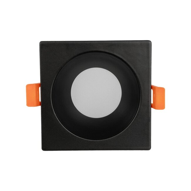kelvo® EPSILON KLV-101-0047 Χωνευτό Φωτιστικό Downlight Σποτ Μπάνιου για Λάμπα MR16 με Ντουί GU10 AC 220-240V Αδιάβροχο IP65 - Μαύρο Ματ - Μ8.5 x Π8.5 x Υ4.4cm / Q7.5cm x 7.5cm