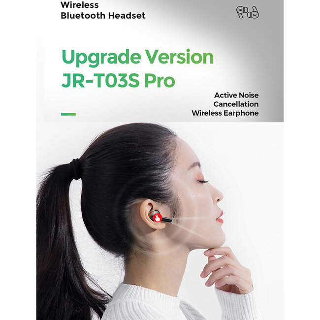 87054 JOYROOM Originals JR-T03S PRO Earphones με Θήκη Φόρτισης True Wireless Bluetooth V5.0 Binaural Συμβατό με iOS & Android Μαύρο - 13
