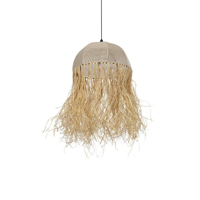 PLUVIA 205-0081 Boho Κρεμαστό Φωτιστικό Οροφής με Ντουί 1 x E27 AC 220-240V IP20 - Μπεζ - M40 x Π40 x Υ70cm - 2