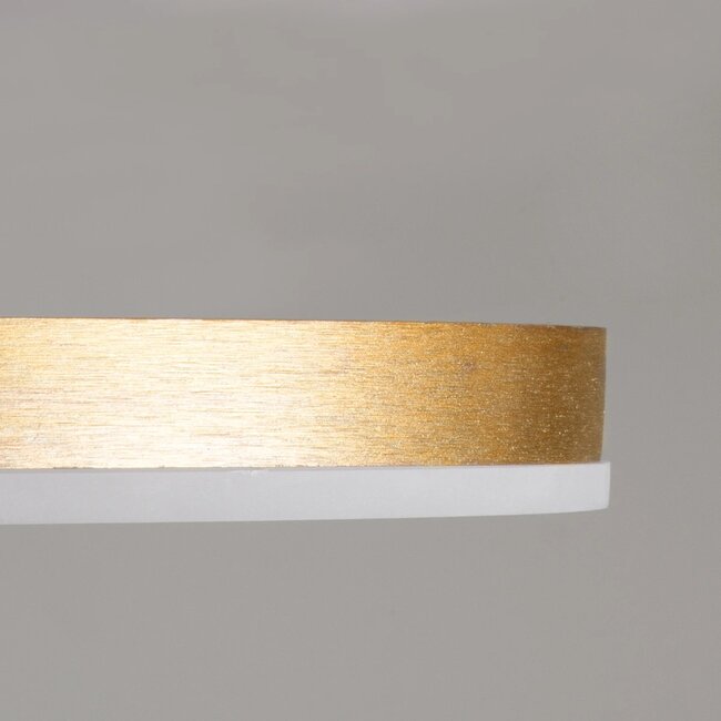 kelvo® VENOM KLV-101-0183 Φωτιστικό Οροφής LED 45W 4500lm 360° AC 220-240V IP20 Ρυθμιζόμενο Λευκό CCT με Χειριστήριο από 2700K έως 6000K Dimmable - Lumileds SMD Chip - Χρυσό Πλατίνα - Μ60 x Π40 x Υ7.5cm - 3 Χρόνια Εγγύηση - 7