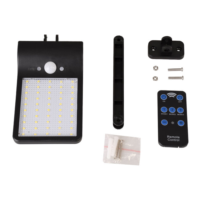 71466 Αυτόνομο Ηλιακό Φωτιστικό Τοίχου LED SMD 3W 550lm με Ενσωματωμένη Μπαταρία 2200mAh - Φωτοβολταϊκό Πάνελ - Ρυθμιζόμενη Βάση Στήριξης - Αισθητήρα Ημέρας-Νύχτας PIR Αισθητήρα Κίνησης και Ασύρματο Χειριστήριο IR Αδιάβροχο IP56 Ψυχρό Λευκ - 6