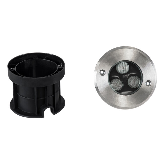 UNDERGROUND-FANI S-90979 Χωνευτό Φωτιστικό Σποτ Δαπέδου LED 12W 1080lm 60° DC 24V Αδιάβροχο IP68 Φ10 x Υ7.5cm Θερμό Λευκό 2700K - Ανοξείδωτο Ατσάλι - 9