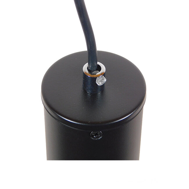 Μοντέρνο Κρεμαστό Φωτιστικό Οροφής Spot Gu10 Μονόφωτο Μαύρο Μεταλλικό Φ6  CANNON BLACK 01275 - 5