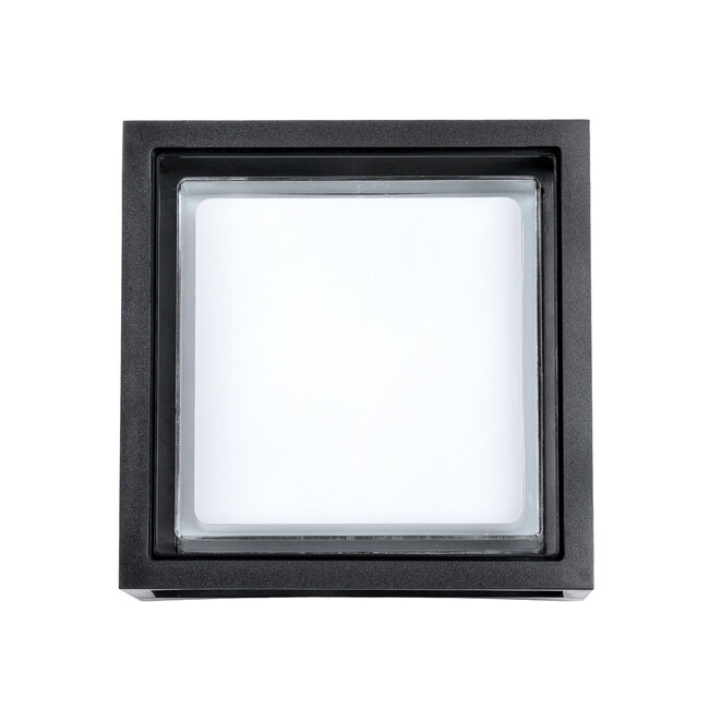 MAJESTIC 60773 Φωτιστικό Τοίχου - Απλίκα Αρχιτεκτονικού Φωτισμού Εσωτερικού/Εξωτερικού Χώρου Up or Down LED 10W 1050lm 120° AC175-265V Αδιάβροχο IP65 - Πλαστικό Σώμα - Φυσικό λευκό 4500K - Μ17 x Π17 x Υ9cm - Μαύρο - Bridgelux Chip - 3 Χρόνια Εγγύηση