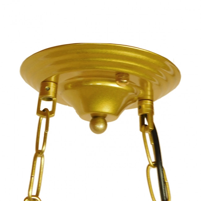 Vintage Κρεμαστό Φωτιστικό Οροφής Τρίφωτο Χρυσό Μεταλλικό με Μπεζ Σχοινί  LUXOR 01598 - 9