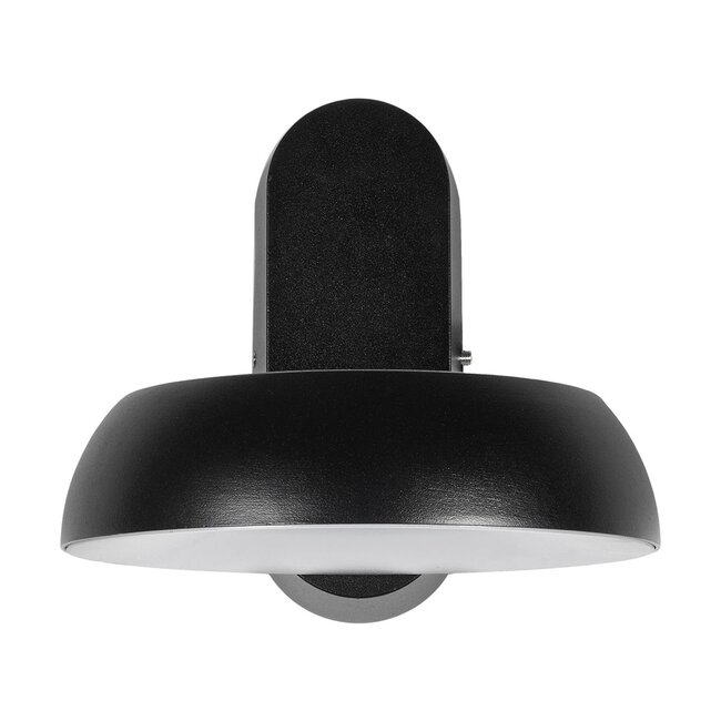 LINEART GLB-103-0037 Φωτιστικό Τοίχου / Απλίκα LED 12W 1080lm 120° AC 220-240V Αδιάβροχο IP65 Θερμό Λευκό 2700K - Sanan SMD Chip - Μαύρο Ματ - Μ16 x Π20 x Υ15cm - 3 Χρόνια Εγγύηση - 3