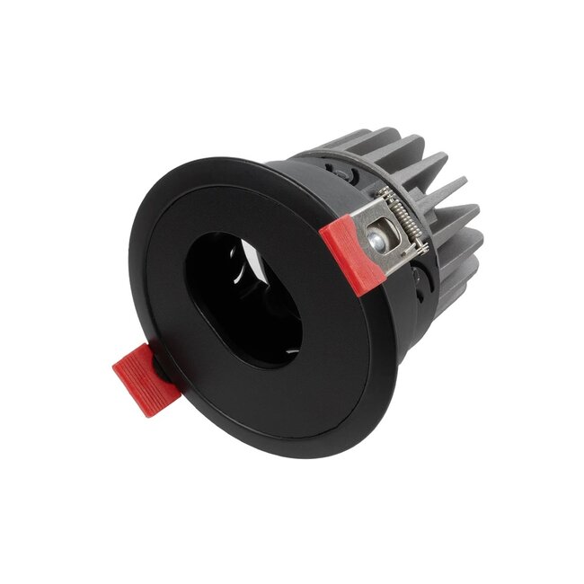 kelvo® ASYMMETRICAL KLV-101-0132 Χωνευτό Downlight Σποτ LED 7W 875lm 15°x30° AC 220-240V IP20 Φυσικό Λευκό 4500K - Bridgelux COB Chip & TÜV SÜD Driver - Μαύρο Ματ - Μ8.3 x Π8.3 x Υ8.16cm / Q7.3cm - 5 Χρόνια Εγγύηση
