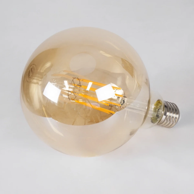 BUBBLE 99044 Λάμπα E27 G125 LED 12W 1080lm 360° AC 220-240V IP20 Ultra Θερμό Λευκό 2200K Dimmable - Long Filament Chip - Μελί - Μ12.5 x Π12.5 x Υ18cm - 3 Χρόνια Εγγύηση BUBBLE 99044 Λάμπα E27 G125 LED 12W 1080lm 360° AC 220-240V IP20 Ultra Θερμό Λευκό 2200K Dimmable - Long Filament Chip - Μελί - Μ12.5 x Π12.5 x Υ18cm - 3 Χρόνια Εγγύηση