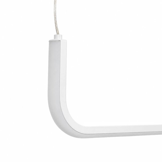 kelvo® LINARIA KLV-101-0256 Κρεμαστό Φωτιστικό Οροφής LED 36W 3600lm 180° AC 220-240V IP20 Ρυθμιζόμενο Λευκό CCT με Χειριστήριο από 2700K έως 6000K Dimmable - Lumileds SMD Chip - Λευκό Ματ - Μ120 x Π2 x Υ12cm - 3 Χρόνια Εγγύηση - 4