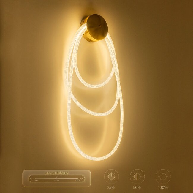 kelvoGLOW 61677 Μοντέρνο Φωτιστικό Τοίχου - Απλίκα LED 60W 6000lm 360° AC 220-240V IP20 Ρυθμιζόμενο Λευκό CCT με Χειριστήριο από 2700K έως 6000K Dimmable - Lumileds SMD Chip - Χρυσό Πλατίνα & Λευκό Νήμα - Μ40 x Π15 x Υ110cm - 3 Χρόνια Εγγύηση - 13 kelvoGLOW 61677 Μοντέρνο Φωτιστικό Τοίχου - Απλίκα LED 60W 6000lm 360° AC 220-240V IP20 Ρυθμιζόμενο Λευκό CCT με Χειριστήριο από 2700K έως 6000K Dimmable - Lumileds SMD Chip - Χρυσό Πλατίνα & Λευκό Νήμα - Μ40 x Π15 x Υ110cm - 3 Χρόνια Εγγύηση - 13