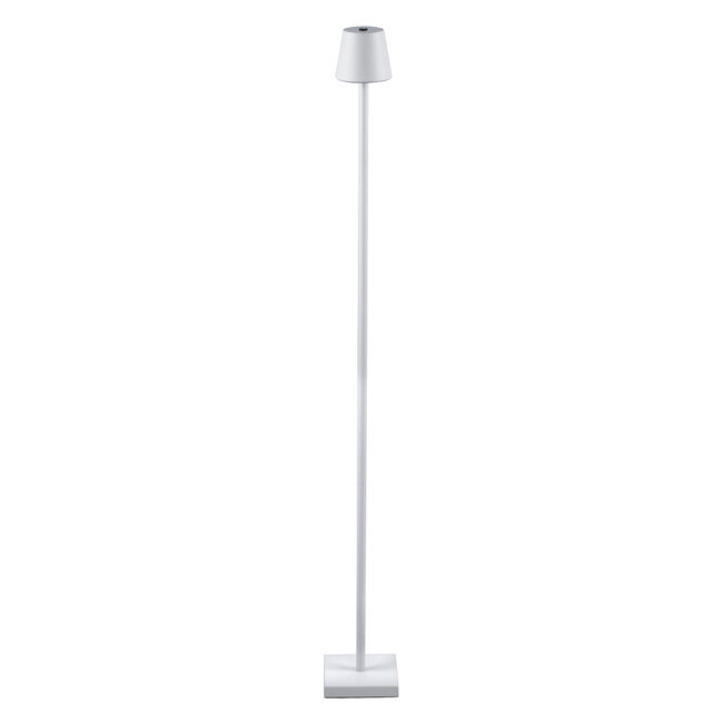 NEGA 60478 Μοντέρνο Επιδαπέδιο Φωτιστικό LED 2.2W 154lm 360° DC 5V Επαναφορτιζόμενο με Μπαταρία Li-ion 4000mAh - Διακόπτη Αφής - Θερμό Λευκό 2700K - Dimmable - D10 x H135cm - Λευκό - 2 Years Warranty - 7