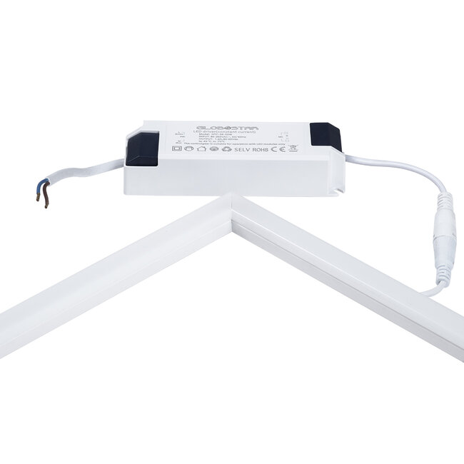 60368 Χωνευτό LED Panel Linear Frameless Super Slim 60x60cm 48W 5760lm 120° CRI≥85Ra AC 220-240V IP44 Μ60 x Π60 x Υ1.5cm - Ψυχρό Λευκό 6000K - 10