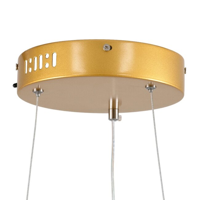 kelvo® DIAMOND KLV-101-0230 Κρεμαστό Φωτιστικό Οροφής LED 45W 4500lm 180° AC 220-240V IP20 Ρυθμιζόμενο Λευκό CCT με Χειριστήριο από 2700K έως 6000K Dimmable - Lumileds SMD Chip - Χρυσό Πλατίνα - Μ60 x Π60 x Υ3cm - 3 Χρόνια Εγγύηση - 7