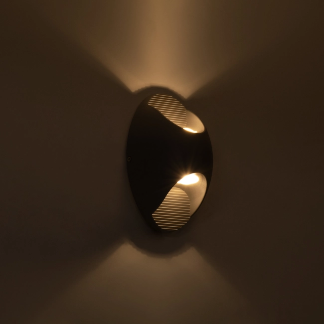 JEREMY 60531 Μοντέρνο Φωτιστικό Τοίχου - Απλίκα LED 10W 1000lm 60° AC 220-240V Αδιάβροχο IP65 Θερμό Λευκό 2700K - Bridgelux COB Chip & TÜV SÜD Driver - Γκρι Ανθρακί Ματ - Μ16 x Π10 x Υ7cm - 5 Χρόνια Εγγύηση - 7