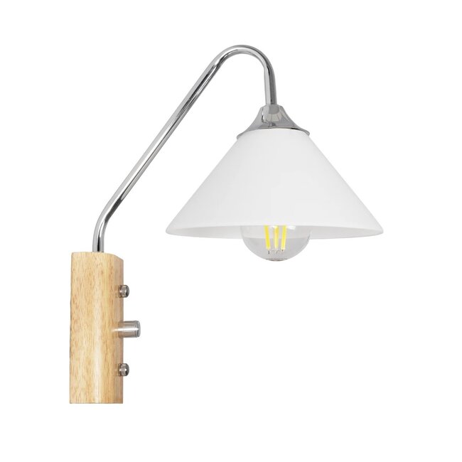 ALESSIA 999-0179 Μοντέρνο Φωτιστικό Τοίχου - Απλίκα με Ντουί 1 x E27 AC 220-240V IP20 - Μπεζ & Ασημί - Μ18 x Π26 x Υ29cm - 3