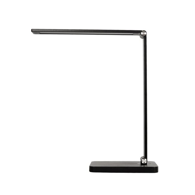 TEBLA 60481 Μοντέρνο Επιτραπέζιο Φωτιστικό Γραφείου LED 5W 500lm 120° AC 220-240V IP20 Ρυθμιζόμενο Λευκό CCT με Αφή 2700K/4500K/6000K Dimmable - Bridgelux SMD Chip - Μαύρο - Μ11 x Π31 x Υ52cm - 2 Χρόνια Εγγύηση