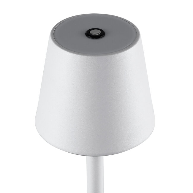 NEGA 60478 Μοντέρνο Επιδαπέδιο Φωτιστικό LED 2.2W 154lm 360° DC 5V Επαναφορτιζόμενο με Μπαταρία Li-ion 4000mAh - Διακόπτη Αφής - Θερμό Λευκό 2700K - Dimmable - D10 x H135cm - Λευκό - 2 Years Warranty - 8