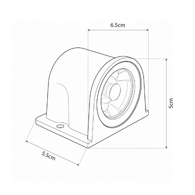 FLOODORA GLB-103-0030 Προβολέας Σποτ Wall Washer LED 3W 270lm 5° AC 220-240V Αδιάβροχο IP65 Θερμό Λευκό 2700K - Sanan SMD Chip - Γκρι Ανθρακί Ματ - Μ6.5 x Π5.5 x Υ5cm - 3 Χρόνια Εγγύηση - 5