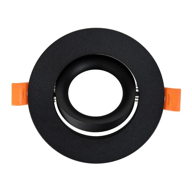 kelvo® OMEGA KLV-101-0036 Χωνευτό Κινούμενο Φωτιστικό Downlight Σποτ για Λάμπα MR16 με Ντουί GU10 AC 220-240V IP20 - Μαύρο Ματ - Μ10.5 x Π10.5 x Υ2.2cm / Q7.5cm - 4