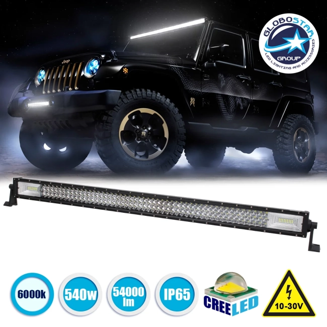 85484 PRO Series Μπάρα Ίσια - Straight TRI-ROW 7D για Αυτοκίνητα & Φορτηγά LED CREE XBD 540W 54000lm 15° & 60° DC 10-30V Αδιάβροχη IP65 Ψυχρό Λευκό 6000K
