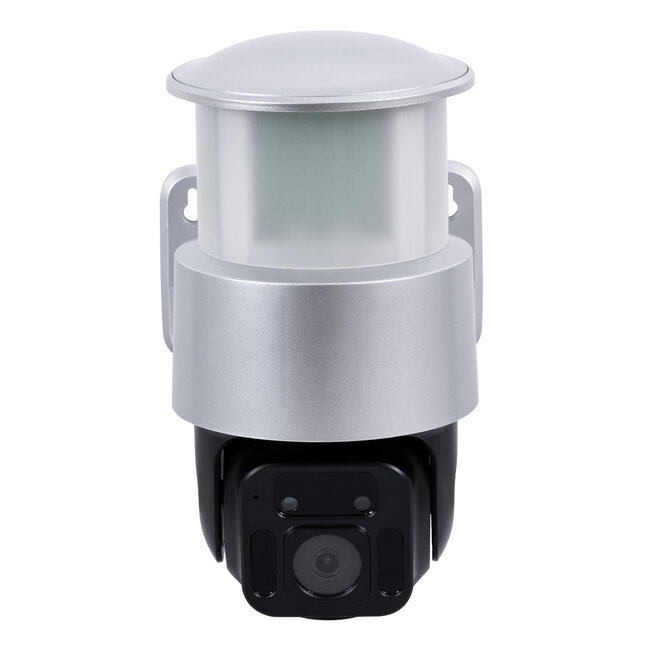 86046 Αυτόνομος Ηλιακός Προβολέας LED SMD 24W 1200lm Camera 1080P 2MP 4G SIM CARD WiFi 150° Μπαταρία 3200mAh Φωτοβολταϊκό Πάνελ Αισθητήρα Ημέρας-Νύχτας & Ρύθμιση Χρόνου Διπλή Κατέυθυνση Ομιλίας Αδιάβροχος IP66 Ψυχρό Λευκό 6000K - Ασημί - 5