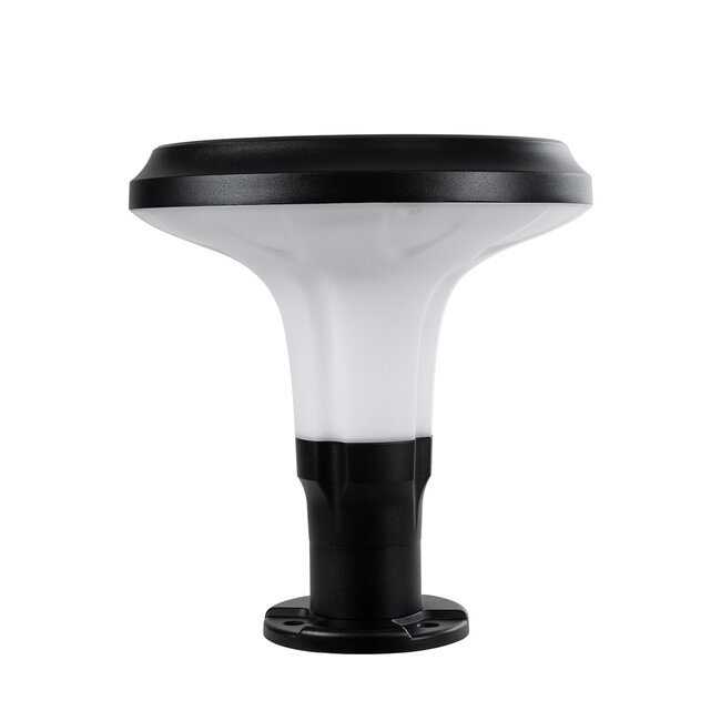 WHISPER 90535 Αυτόνομο Ηλιακό Φωτιστικό Κήπου - Κολωνάκι Αρχιτεκτονικού Φωτισμού Εξωτερικού Χώρου LED 10W 330lm 120° με Ενσωματωμένο Φωτοβολταϊκό Panel 6V 2W & Επαναφορτιζόμενη Μπαταρία Li-ion 3.2V 1800mAh με Αισθητήρα Ημέρας-Νύχτας - Αδιάβροχο IP65 - Σώμα Αλουμινίου & ABS