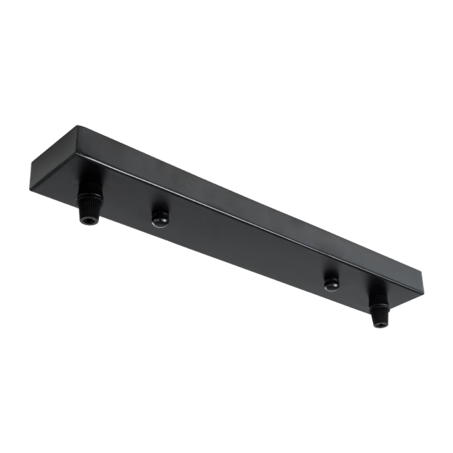 WALLBASE 77521 Γραμμική Μεταλλική Ροζέτα για Κρέμαση 2 Φωτιστικών - Μαύρο - Μ30 x Π5 x Υ2cm WALLBASE 77521 Γραμμική Μεταλλική Ροζέτα για Κρέμαση 2 Φωτιστικών - Μαύρο - Μ30 x Π5 x Υ2cm