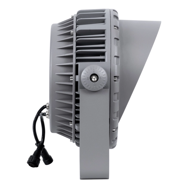 FLOODMENA 90649 Προβολέας Σποτ Wall Washer με Αντιθαμβωτική Γρίλια LED 48W 3840lm 30° DC 24V Αδιάβροχο IP65 Πολύχρωμο RGBW Dimmable DMX512 - Bridgelux SMD Chip - Γκρι Ανθρακί - Μ25 x Π25 x Υ18cm - 3 Χρόνια Εγγύηση