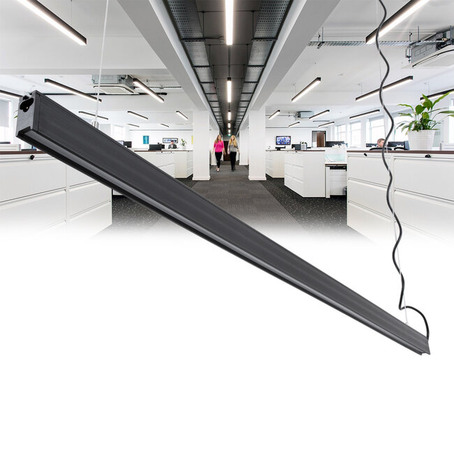 MARKET 61022-P Γραμμικό Κρεμαστό Φωτιστικό Linear LED 18W 2170lm 60° AC 220-240V Μ120 x Π2 x Υ4cm Θερμό Λευκό 2700K - Μαύρο - 17