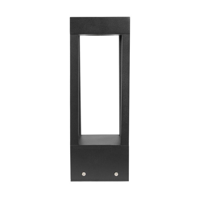 PRISM GLB-103-0019 Φωτιστικό Κολωνάκι Κήπου LED 8W 720lm 90° AC 220-240V Αδιάβροχο IP65 Θερμό Λευκό 2700K - Sanan SMD Chip - Μαύρο Ματ - Μ11 x Π11 x Υ30cm - 3 Χρόνια Εγγύηση
