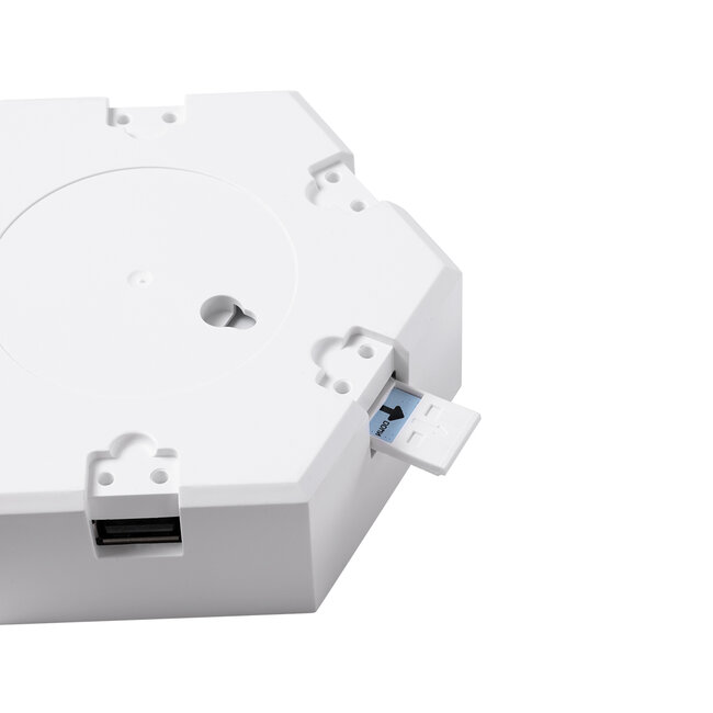 DIGIOCTA 90449 Σετ 12 Ψηφιακων LED RGB Φωτιστικών Κυψελών με Ψηφιακό Controller με WiFi Smart APP & Ασύρματο Χειριστήριο RF 2.4Ghz - LED SMD 5050 18W/Σετ 168PIXEL/Σετ 1440lm/Σετ 120° DC 5V με USB 2.0 IP20 Πολύχρωμο RGB - Dimmable - Μ10.5 x Π10.5 x Υ3cm Ανά Κυψέλη - 2 Χρόνια Εγγύηση - 10