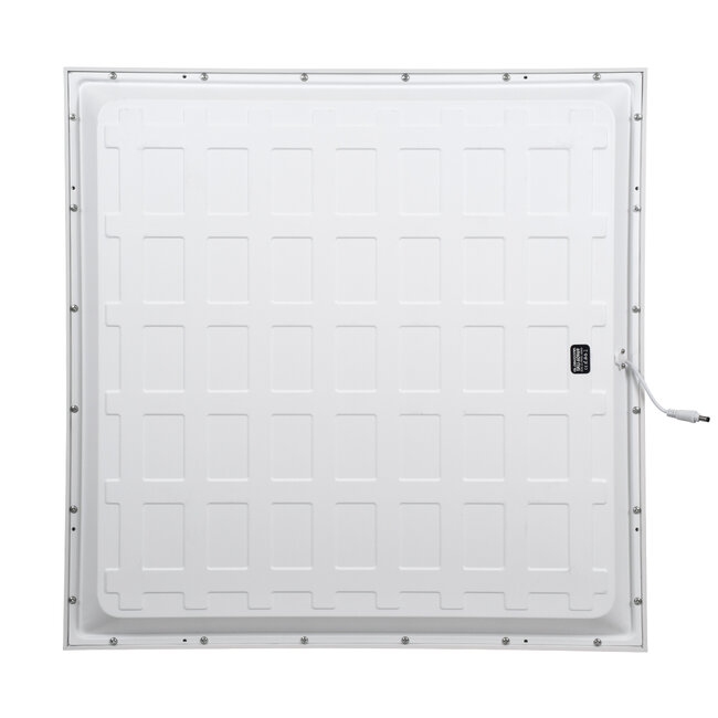 ZEUS 60969 Χωνευτό LED Panel 60x60cm 48W 7200lm 120° CRI≥86Ra UGR<19 Anti-Glare Shield Diffuser AC 220-240V IP44 Μ60 x Π60 x Υ3.3cm - Φυσικό Λευκό 4500K - 4