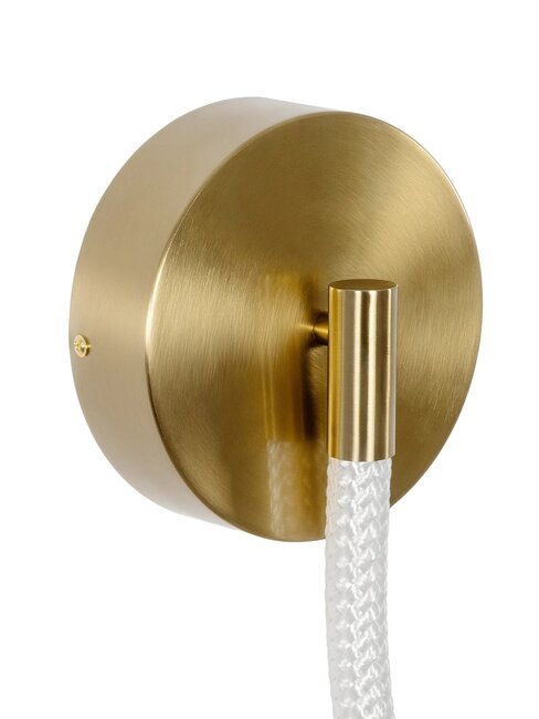 kelvo® LASSO KLV-101-0506 Φωτιστικό Τοίχου / Απλίκα LED 32W 3200lm 360° AC 220-240V IP20 Ρυθμιζόμενο Λευκό CCT με Διακόπτη στο Driver 2700K/4500K/6000K Triac Dimmable - Lumileds SMD Chip & ENEC/TÜV Driver - Σατινέ Χρυσό Βούρτσας - Μ120 x Π8 x Υ35cm - 5 Χρόνια Εγγύηση - 5