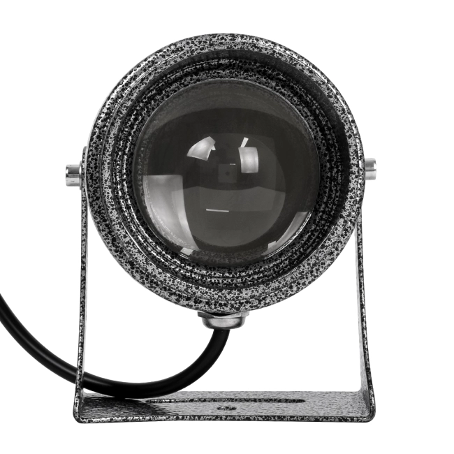 SPOTXENIA 90634 Σποτ Φωτισμου με Αντιθαμβωτική Γρίλια LED 16W 1360lm 3° DC 24V Αδιάβροχο IP65 Μπλε Dimmable - Bridgelux COB Chip - Σφυρήλατο Γκρι Ανθρακί - Μ9 x Π9 x Υ12cm - 3 Χρόνια Εγγύηση - 4