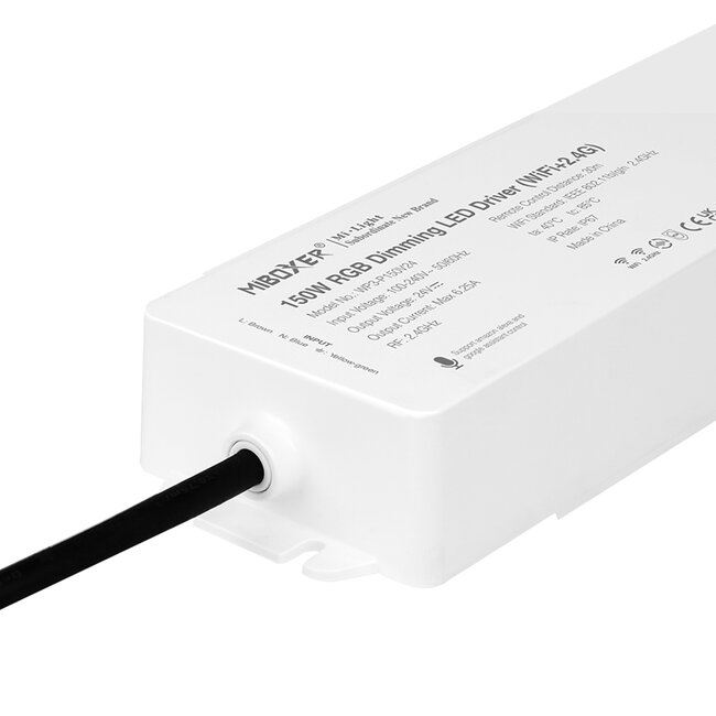 71440 WP3-P150V24 Mi-Light Ασύρματο RF 2.4Ghz Smart Controller LED Driver Wireless WiFi 1 Καναλιού για RGBW+WW+CCT Προϊόντα LED 150W 6.25A - AC 100-240V σε DC 24V - Αδιάβροχο IP67 Μ22.5 x Π7.3 x Υ3.5cm - 5 Years Warranty - 7