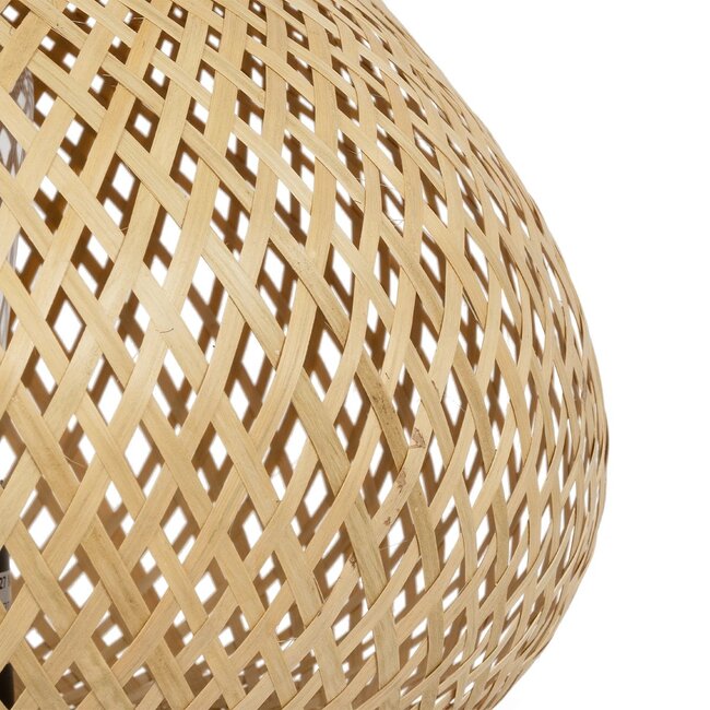 FARAH 01980 Boho Επιτραπέζιο Φωτιστικό Πορτατίφ με Ντουί 1 x E27 AC 220-240V IP20 - Μπεζ - Μ30 x Π30 x Υ46cm - 6